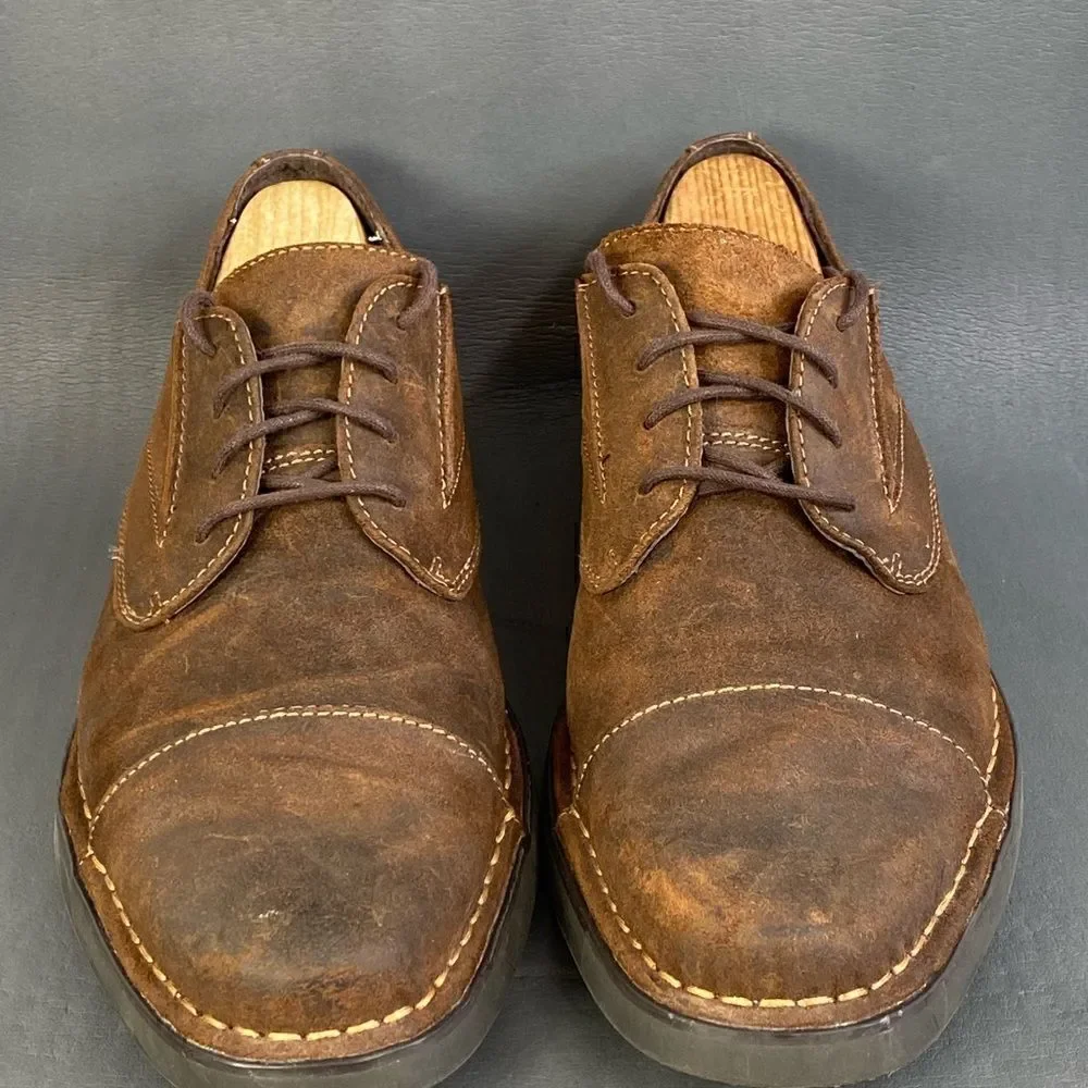 RJ COLT ‘ALL NIGHT’ suede leather Oxford shoes mens size  10.5
